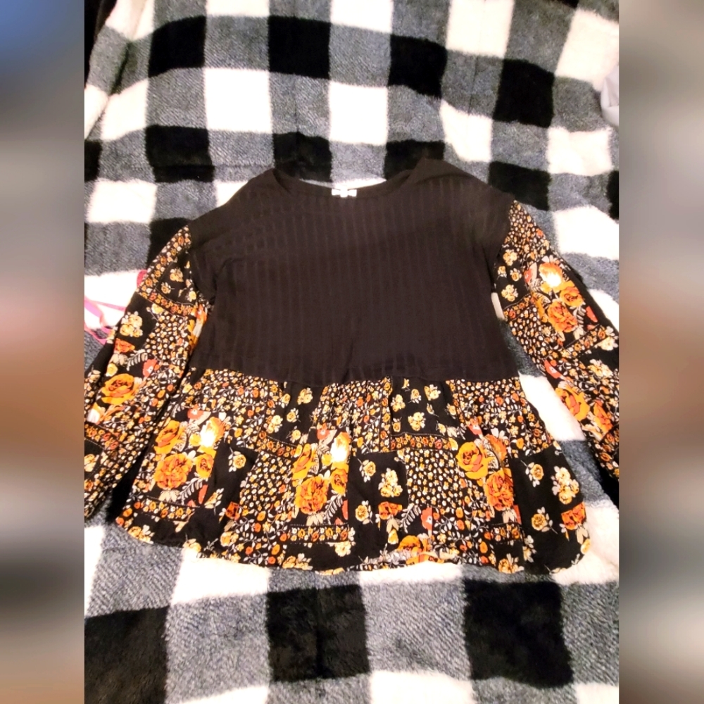 NWOT Maurices peplum baby doll top size L